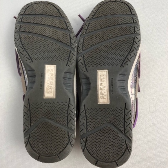Sperry Angelfish gray and purple sequin boat shoes 5.5 - Picture 4 of 6